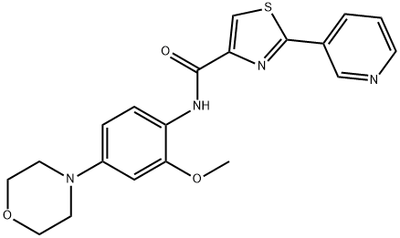 1042672-97-8 N-[2-甲氧基-4-(4-嗎啉基)苯基]-2-(3-吡啶基)-4-噻唑甲酰 