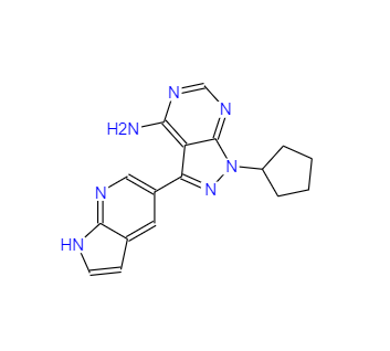 CAS：1092788-83-4，1-環(huán)戊基-3-(1H-吡咯并[2,3-B]吡啶-5-基)-1H-吡唑并[3,4-D]嘧啶-4-胺