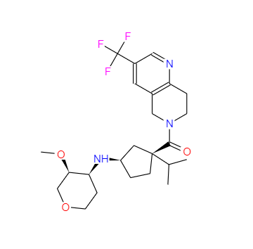 CAS：624733-88-6，1,5-脫水-2,3-雙脫氧-3-[[(1R,3S)-3-[[7,8-二氫-3-(三氟甲基)-1,6-萘啶-6(5H)-基]羰基]-3-(1-甲基乙基)環(huán)戊基]氨基]-