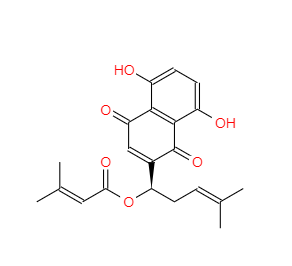 CAS：24502-79-2，β,β-二甲基丙烯酰紫草素 ，